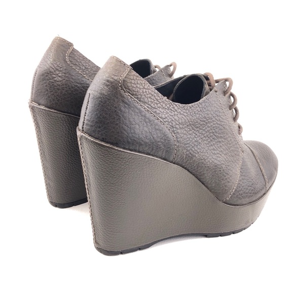 Korks Jenelle Oxford Lace-Up Platform Wedge Booties 7M - Picture 5 of 12